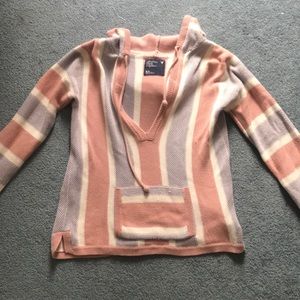 Stripped sweater with hood